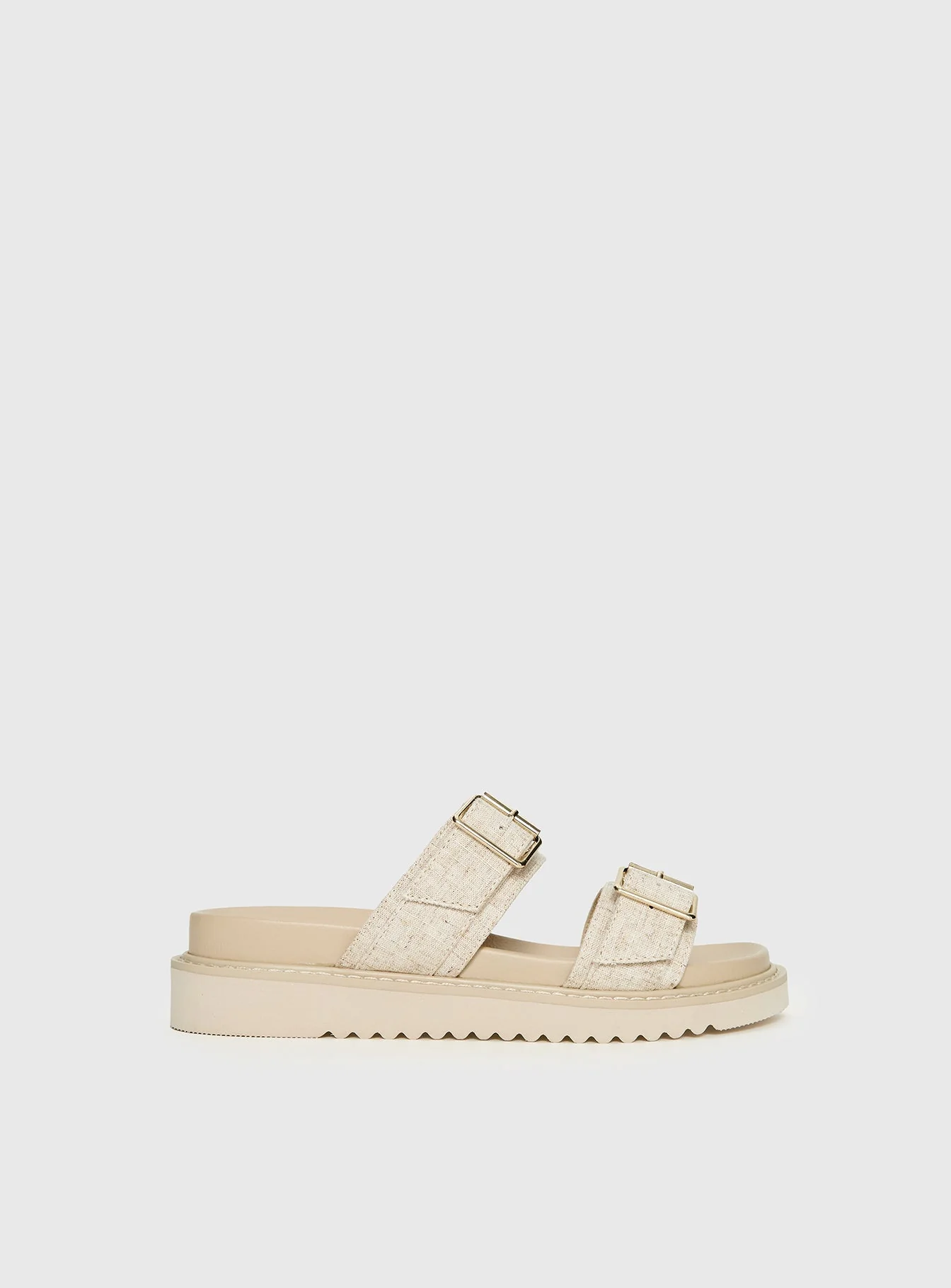 Roxxie Sandals Beige Linen
