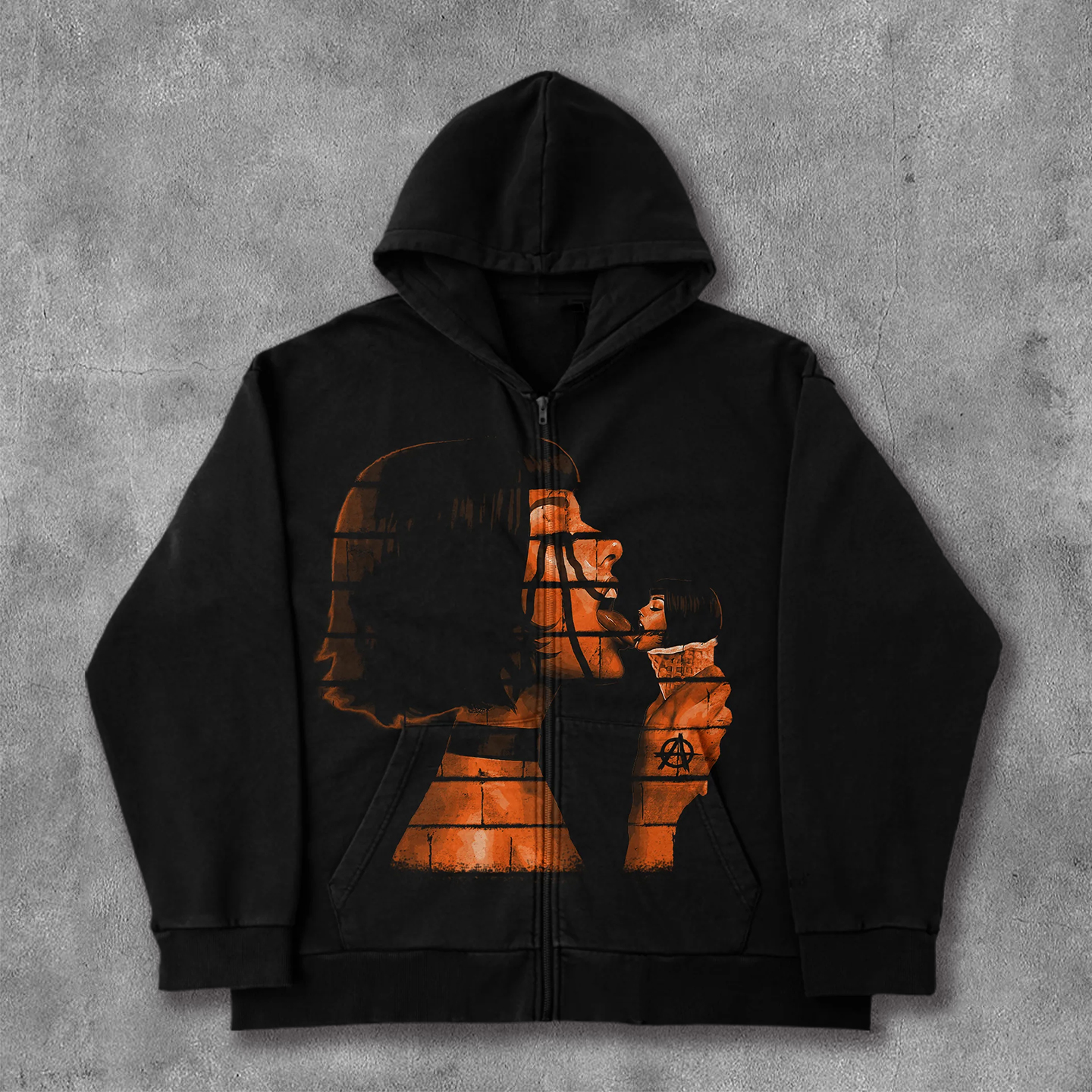 Licking Yourself  Print Long Sleeve Zip Up Hoodies