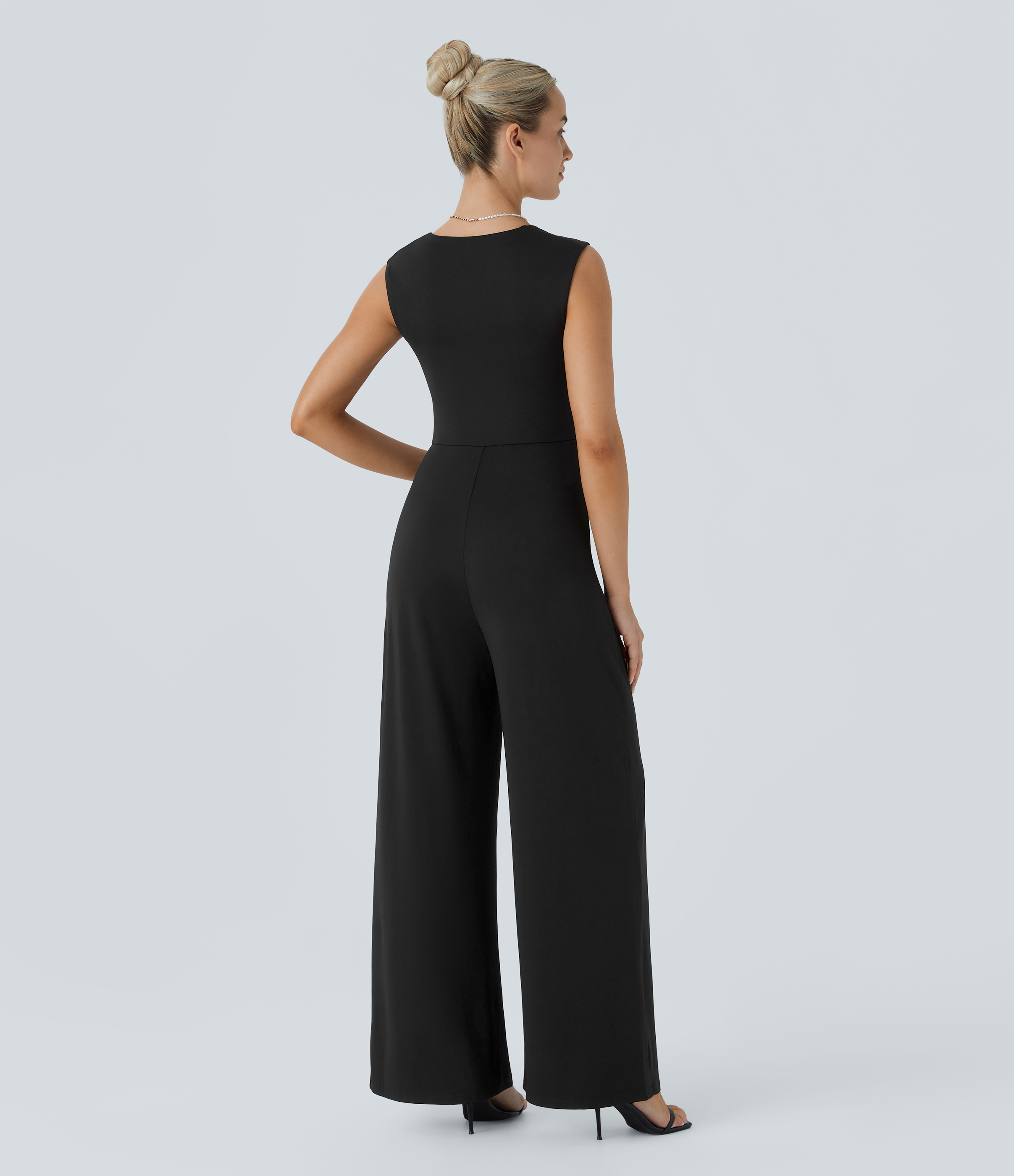 Square Neck Sleeveless Jumpsuit