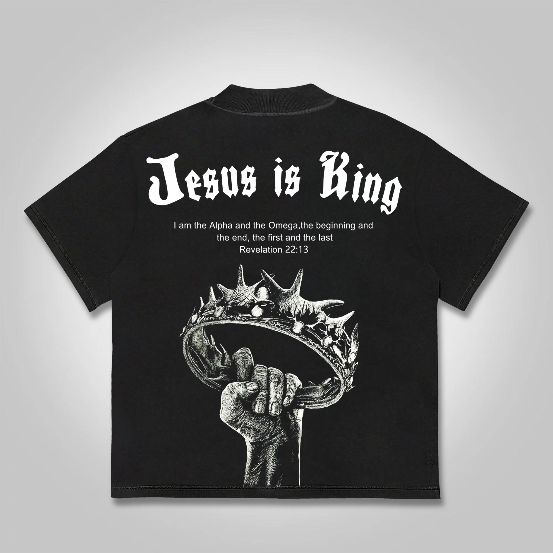 Jesus Is King Graphic Print Printed T-shirt