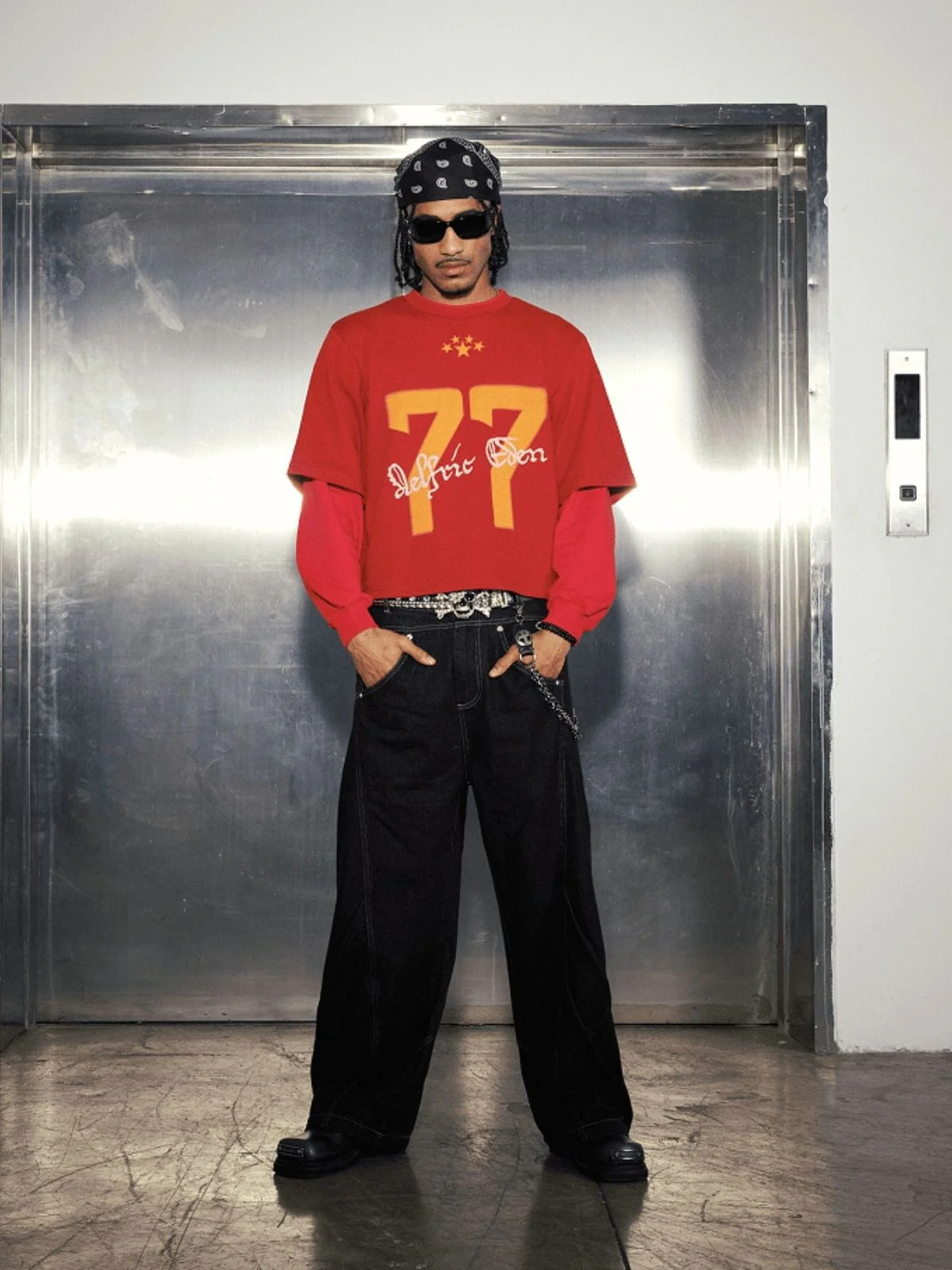 Aelfric Eden 77 Graphic Layered Long Sleeve Tee