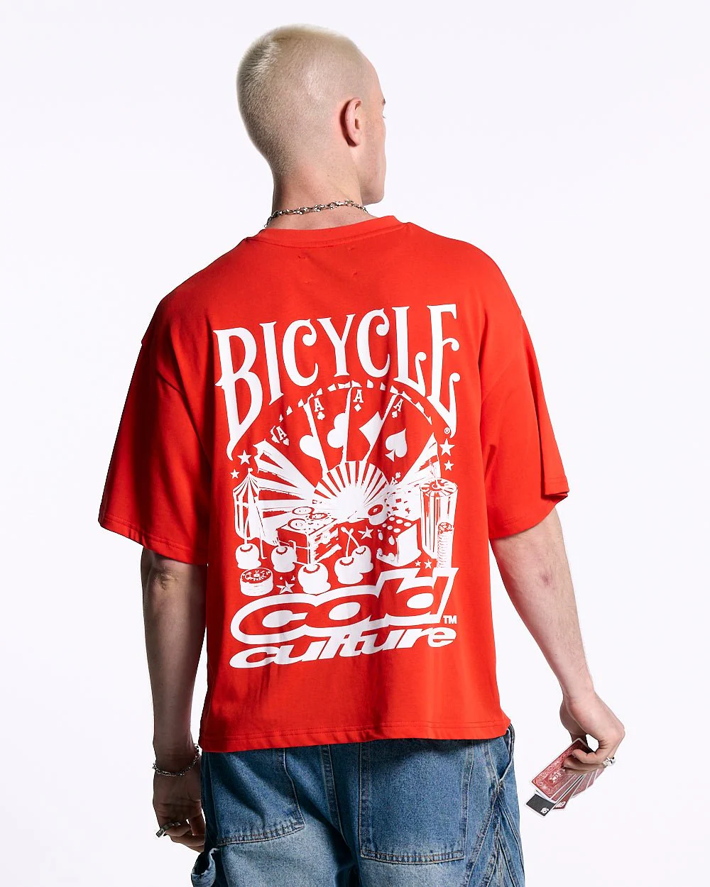 POKER BICYCLE TEE FIERY RED