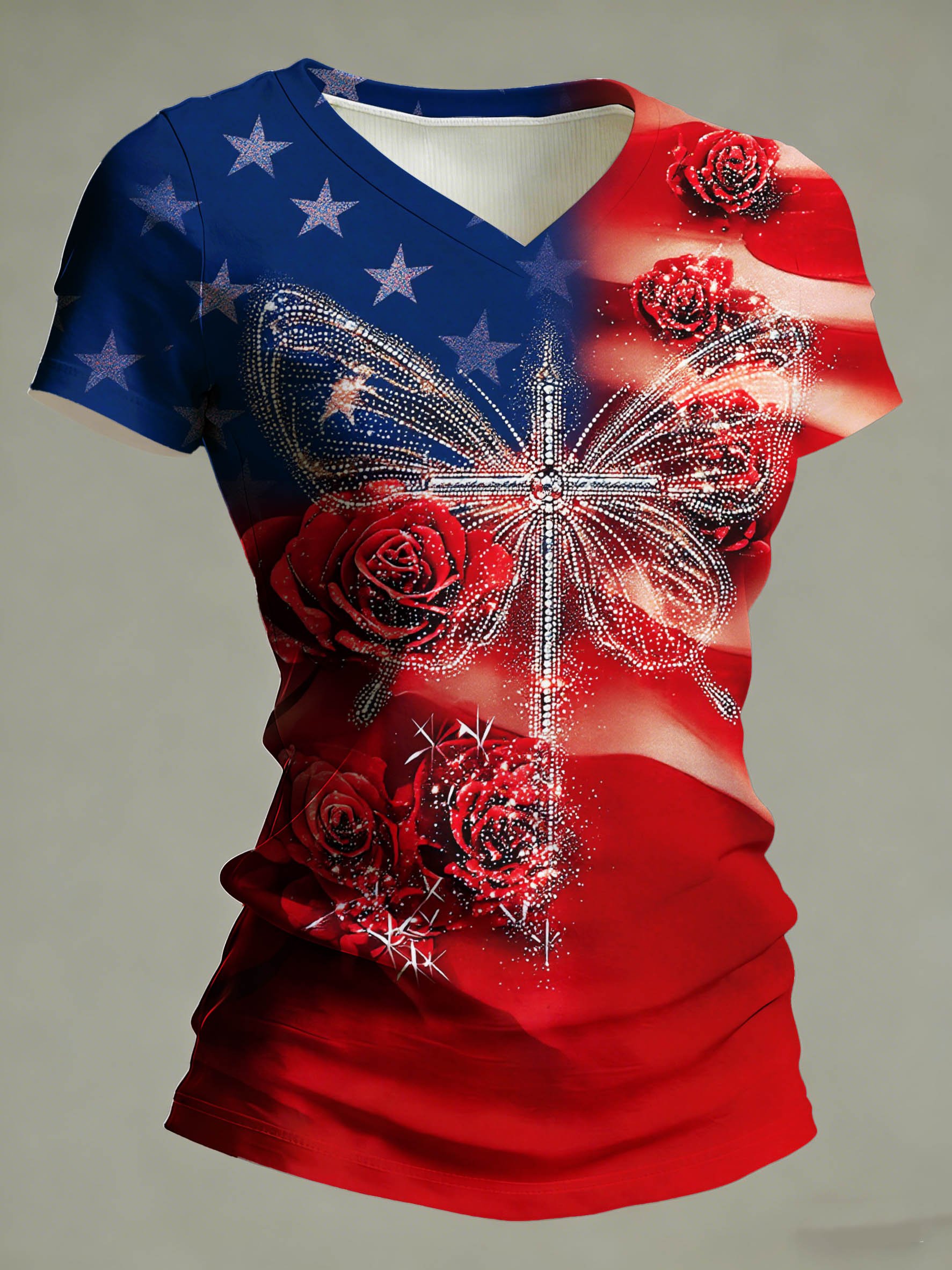 Women's Vintage Faith American Founding 250th Anniversary Short-Sleeved T-Shirt