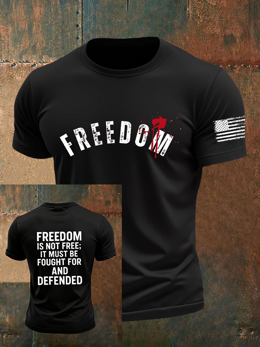 Men's Freedom Is Not Free R.I.P Charlie Kirk Short Sleeve T-shirt