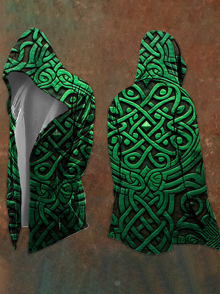 Celtic Knot Viking Motif Men's Hooded Jacket