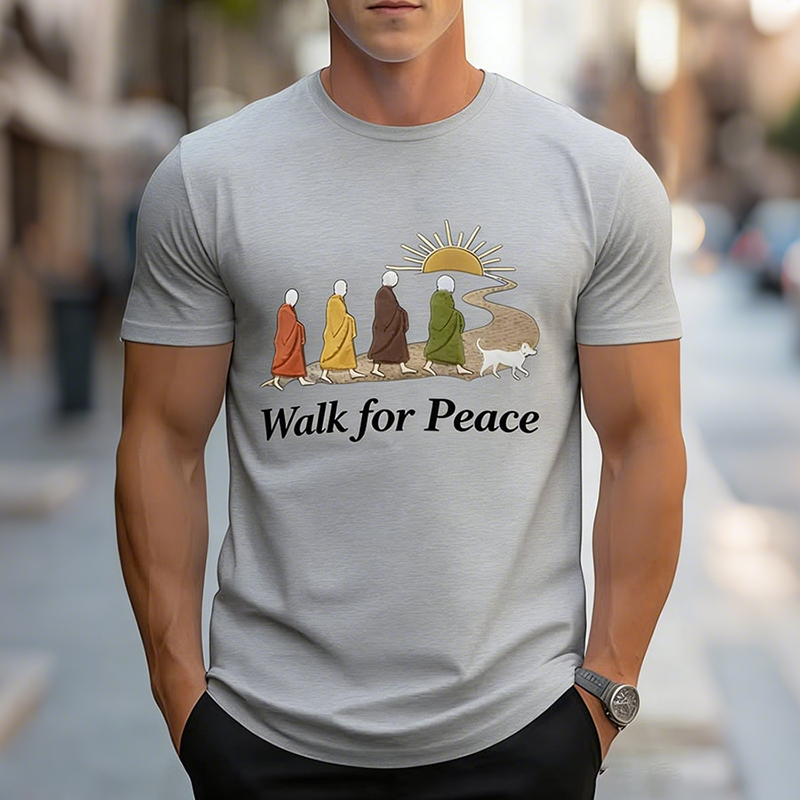 Men's Walk For Peace Printed  T-shirt