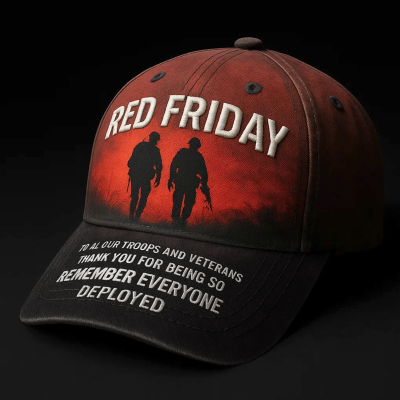 Red Friday Printed Casual Hat