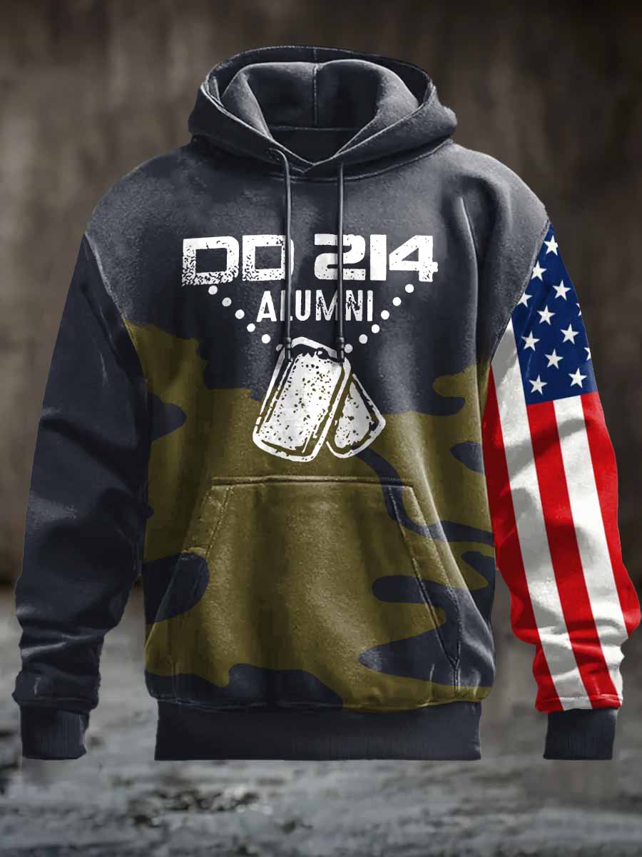 DD 214 Alumni Print Cotton Classic Hoodie