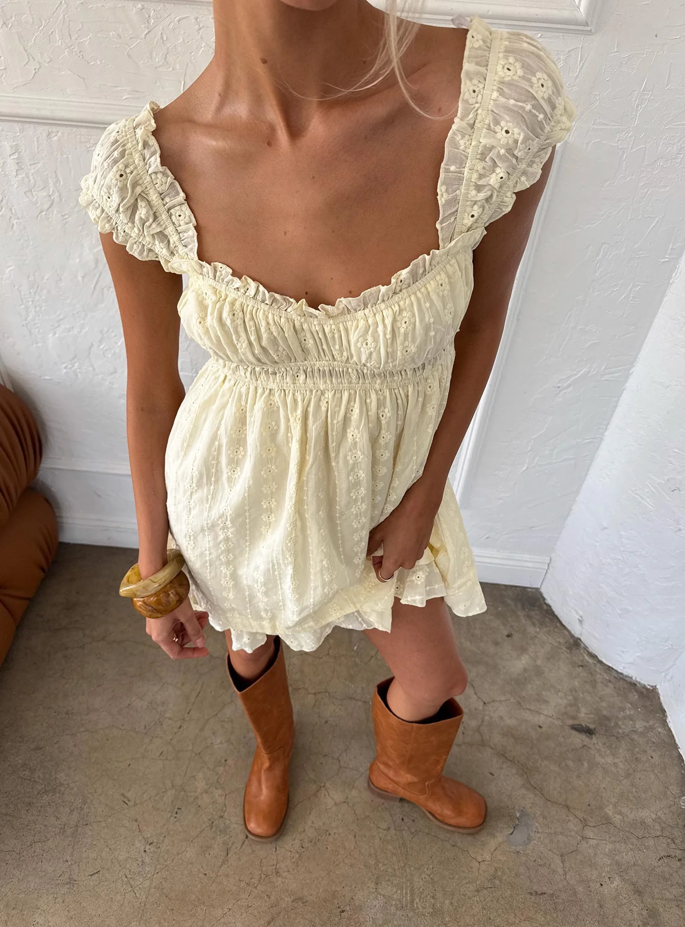 Carlita Mini Dress Yellow