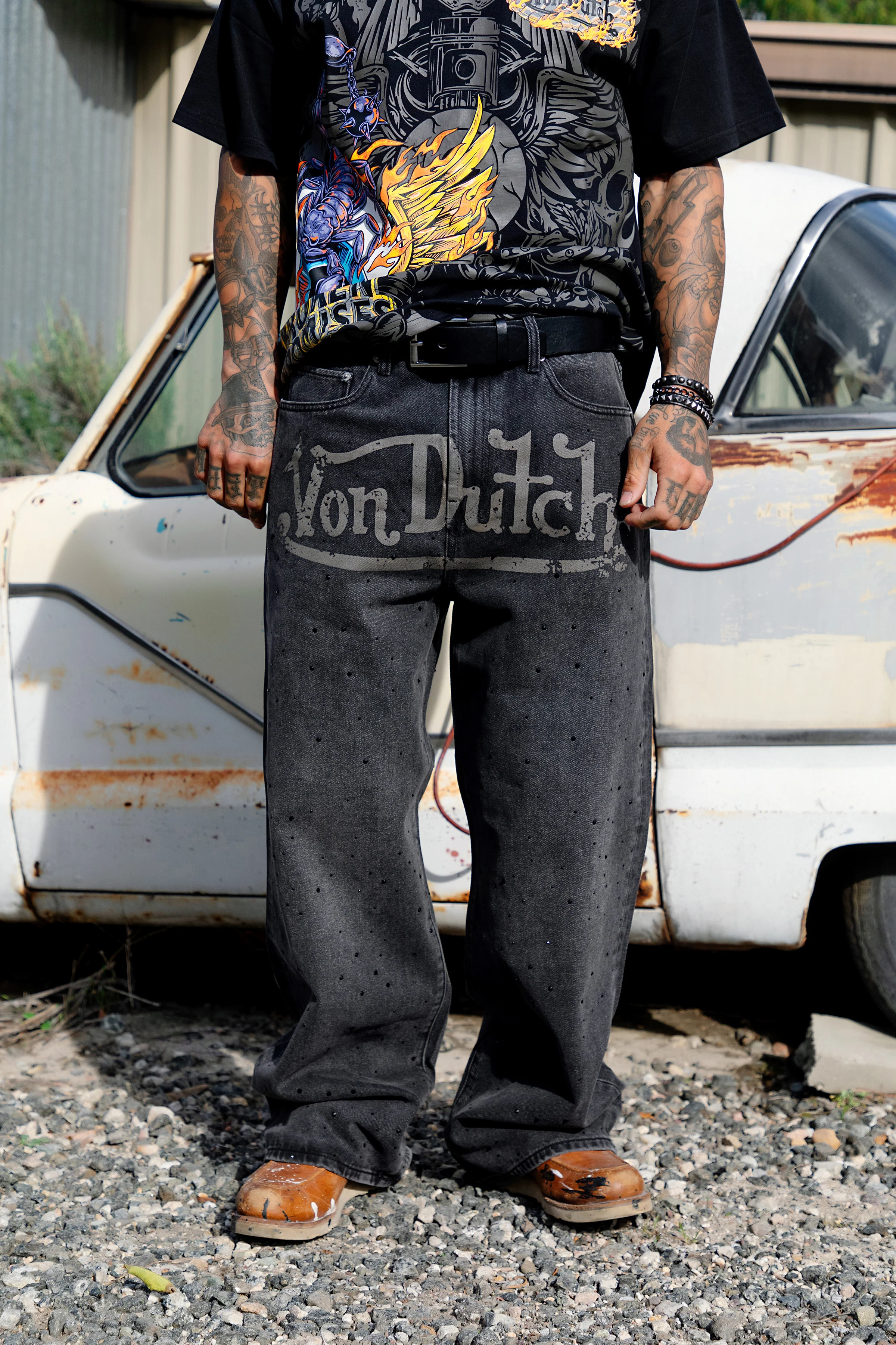 BP x Von Dutch Night Sky Rhinestone Denim Jeans