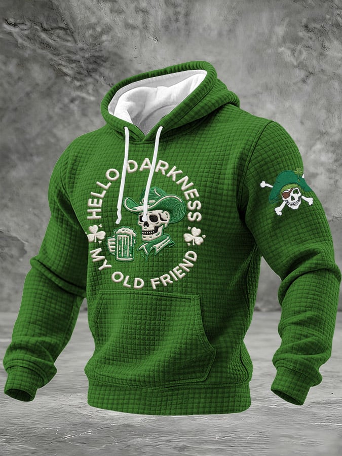 Men's Hello Darkness My Old Friend Printed Casual Hoodie