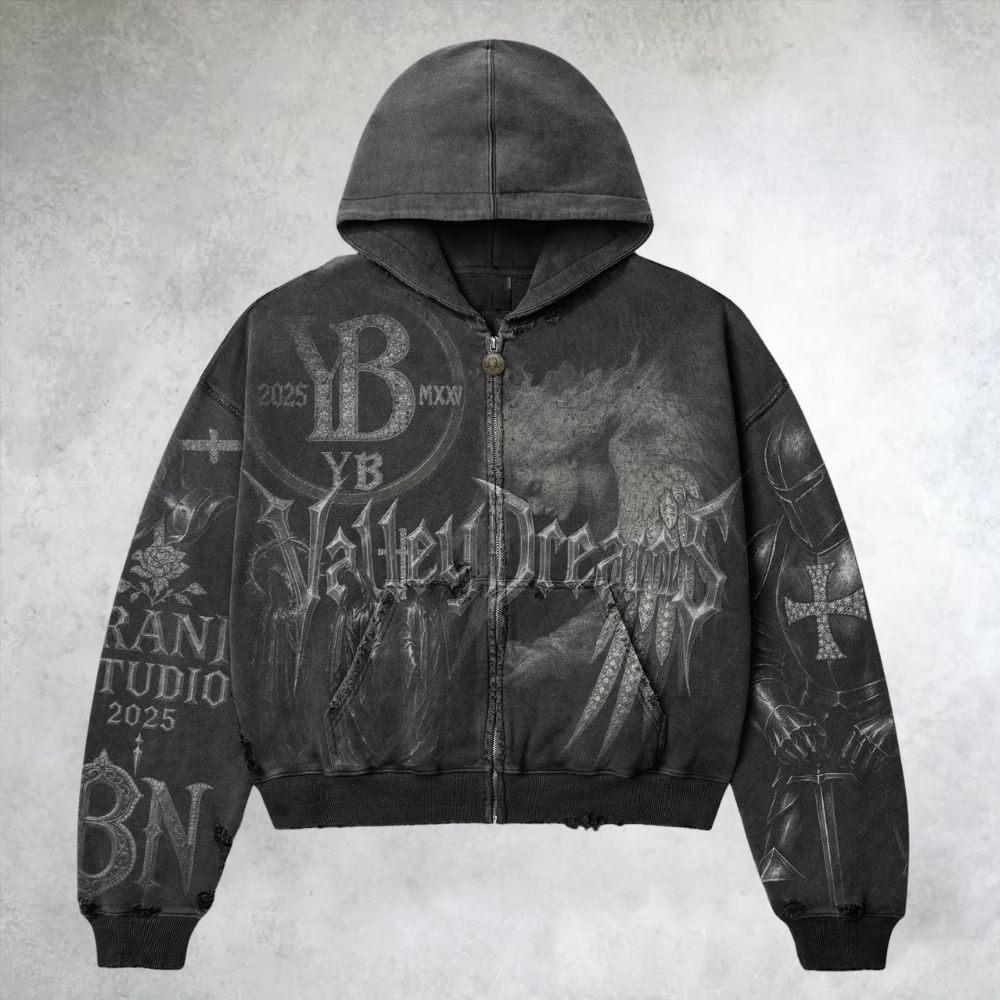 Valley Dreams Knight Angel Zip Up Hoodie