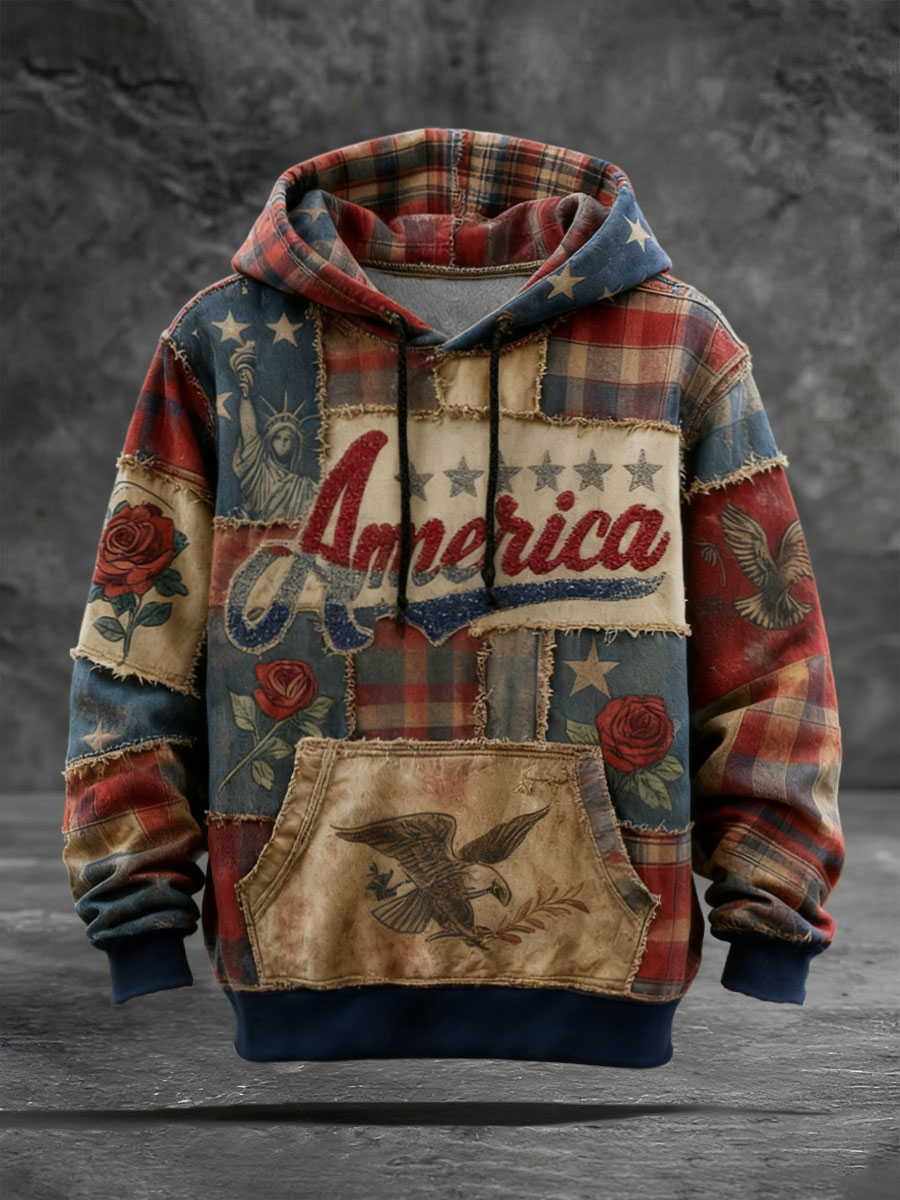 Men's 1776-2026 Print Casual Hoodie