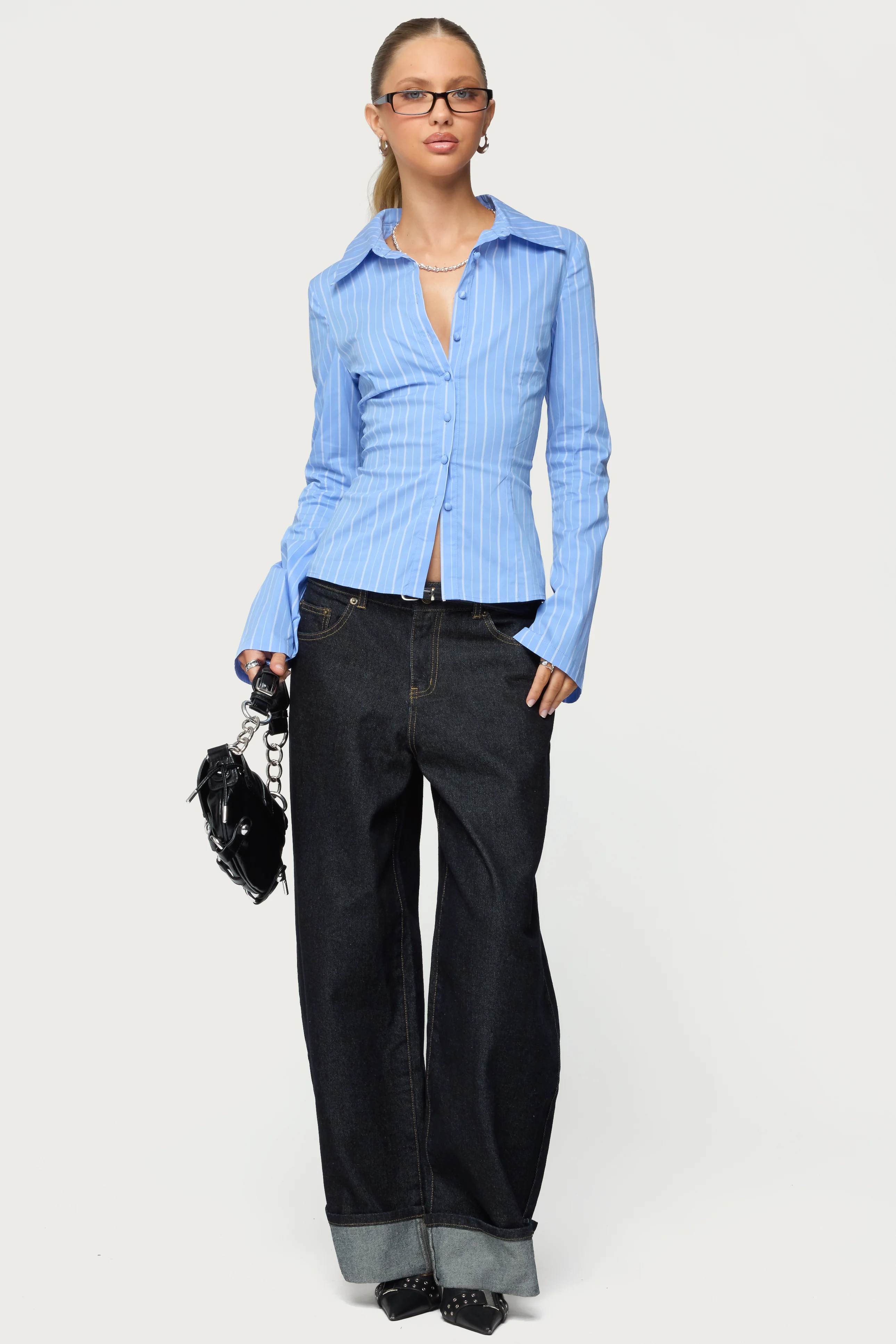 Petite Kella Low Rise Baggy Jeans