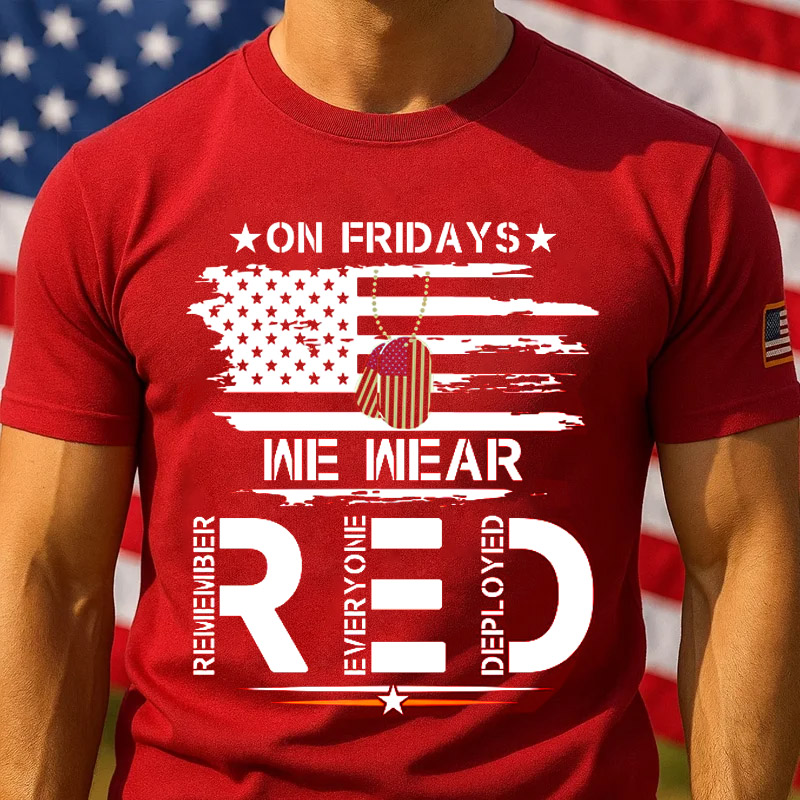 US Red Friday Printed Casual T-Shirt