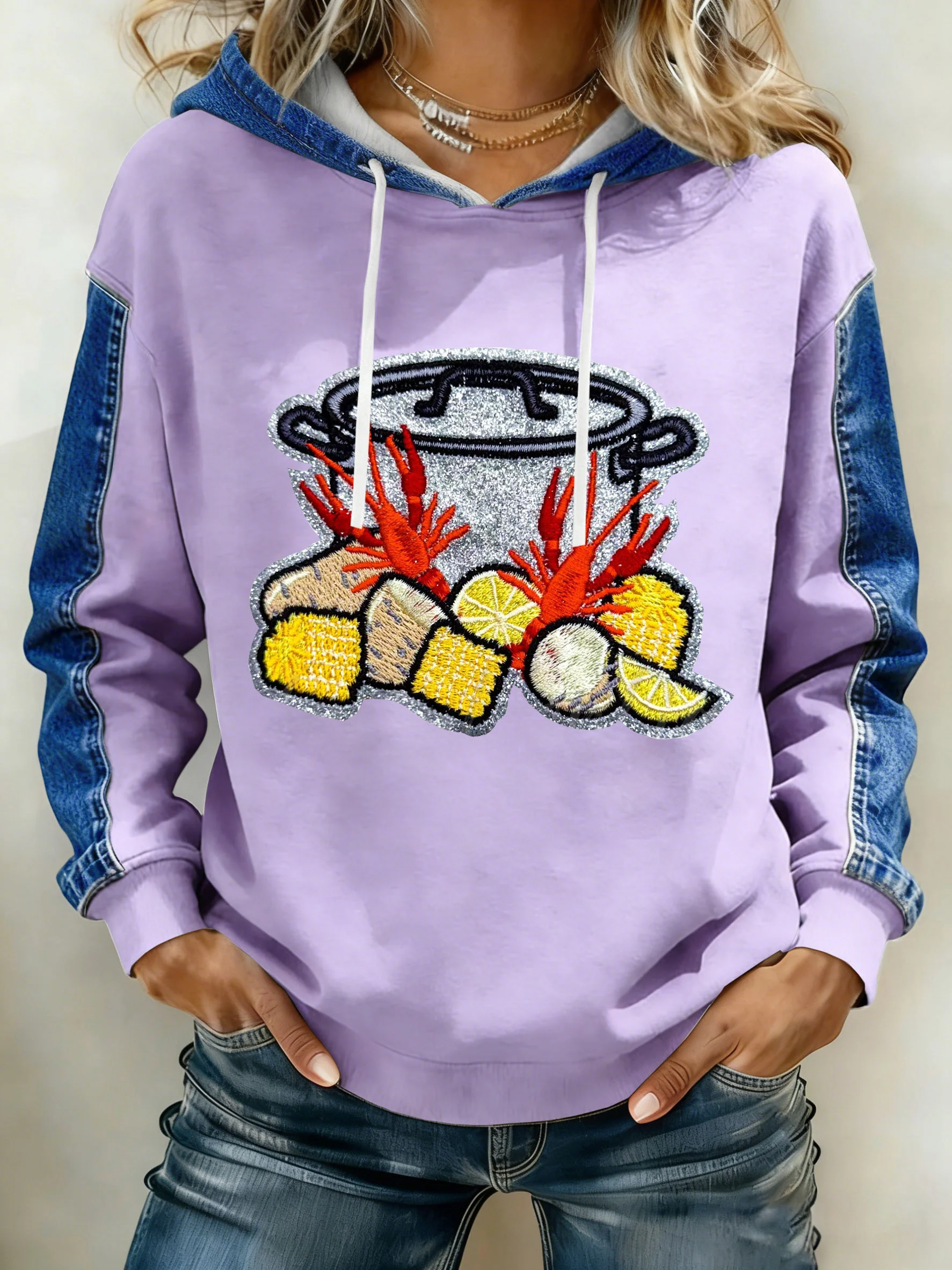 Women's Mardi Gras Print Hoodie