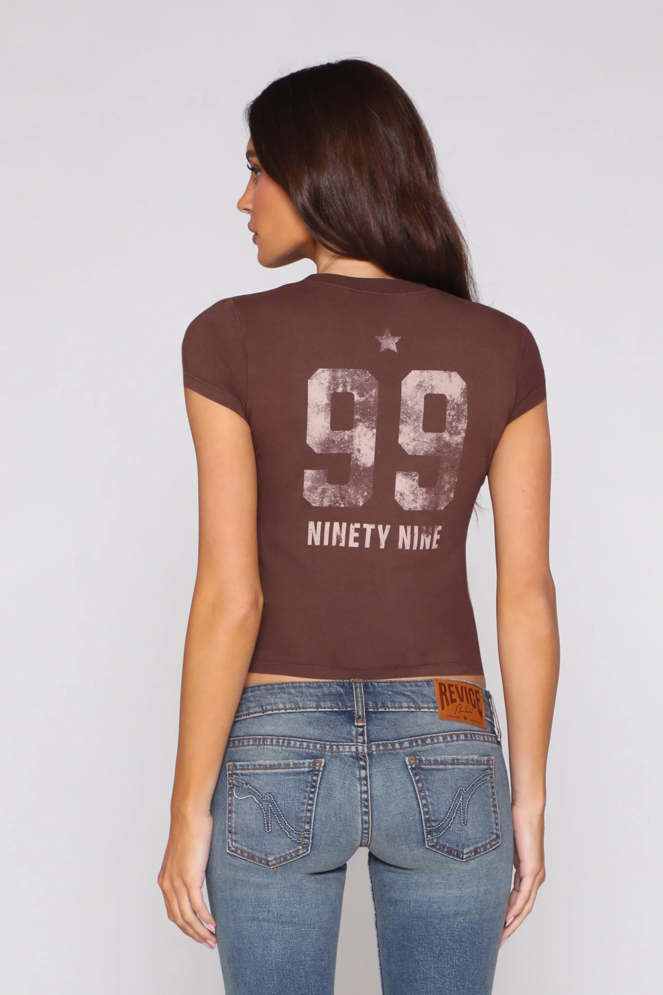 BEVERLY BABY TEE / LEAGUE CHOCOLATE