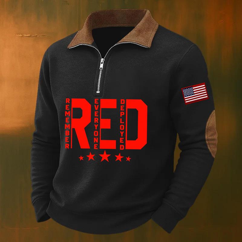 Men's Red Friday Veteran Casual Zipper Sweatshirt