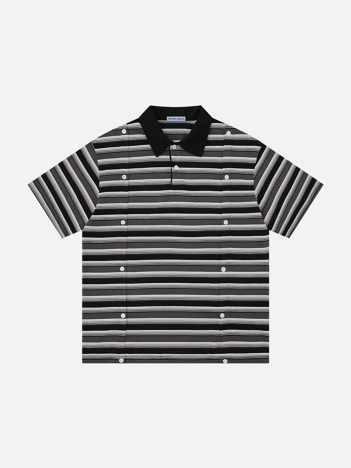 Aelfric Eden Stripe Panel Polo Tee