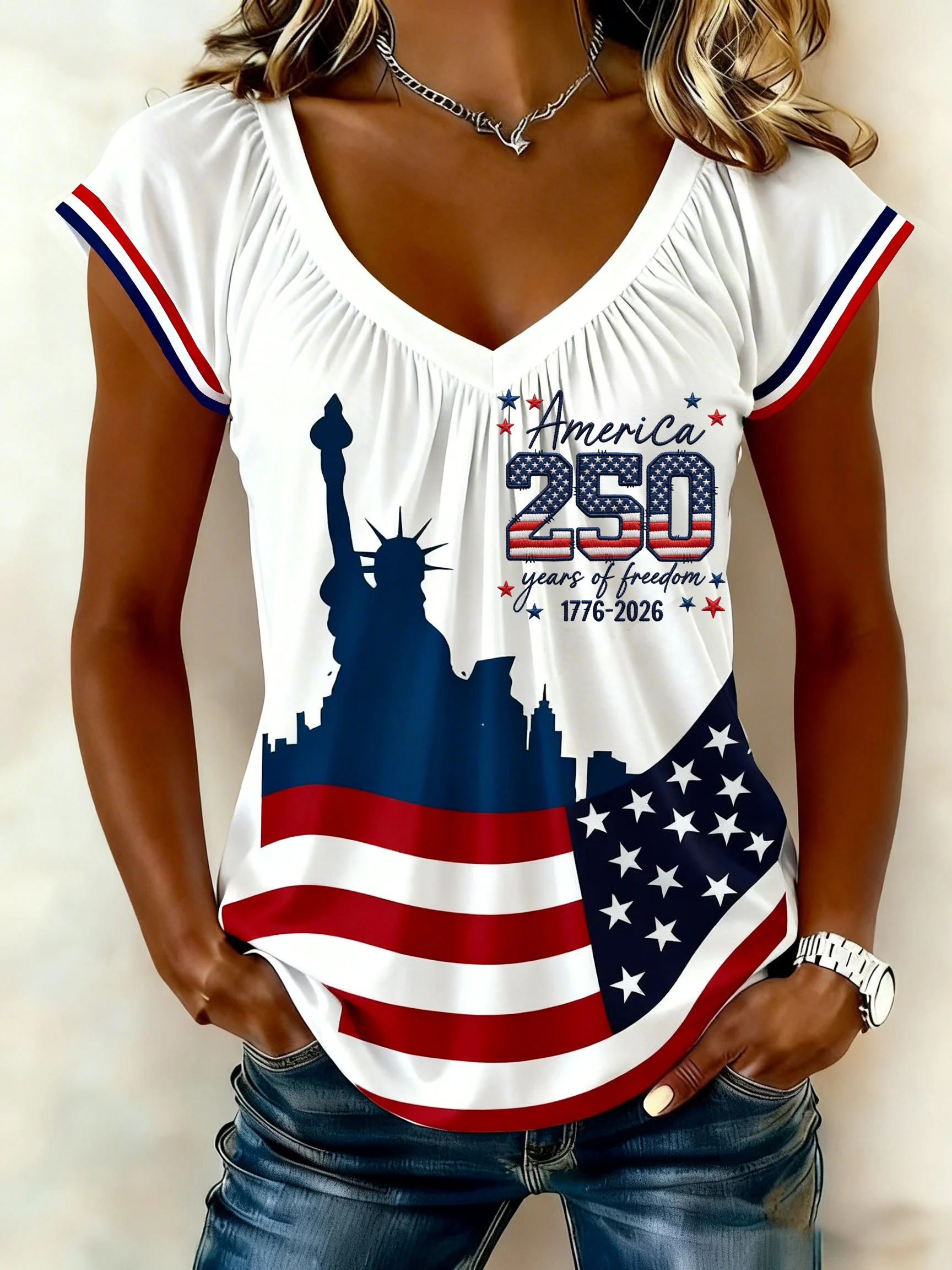 Women's USA 250th Anniversary Print T-Shirt