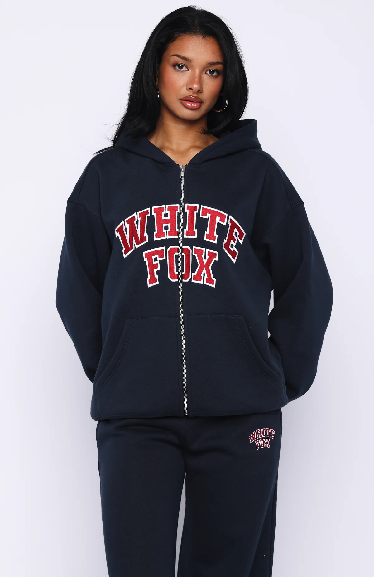 Starting Fresh Zip Front Hoodie Navy