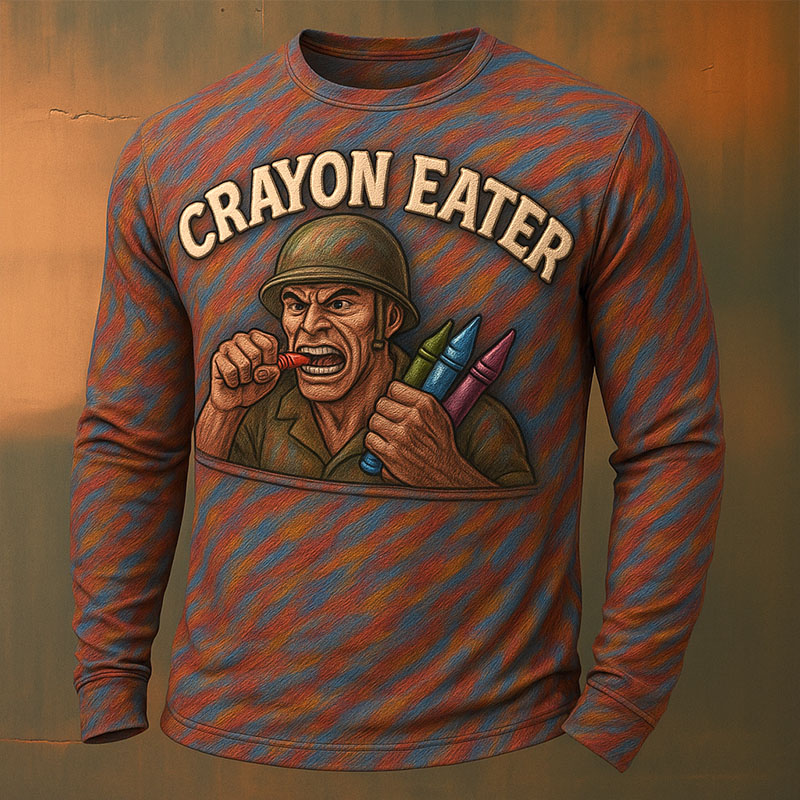 Veteran Art Print Casual Long-Sleeved T-Shirt