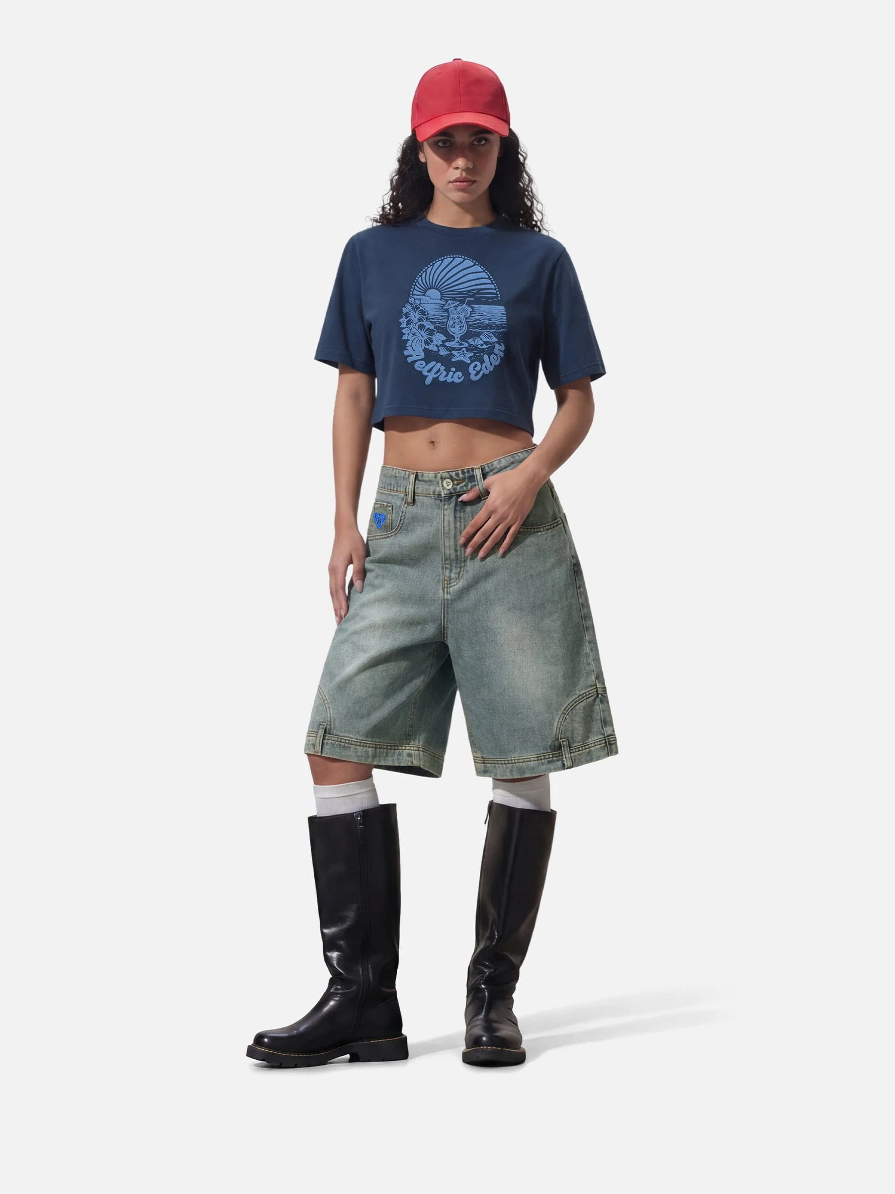 Aelfric Eden Cropped Sunset Cocktail Graphic Tee