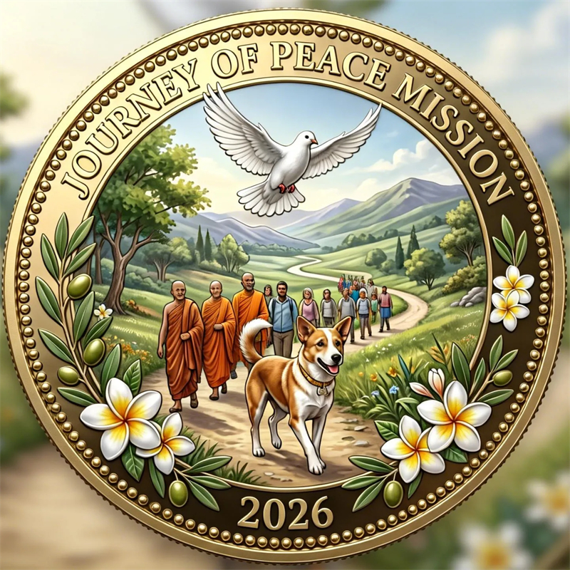 Walk For Peace Mission Journey Earth Commemorative Coin