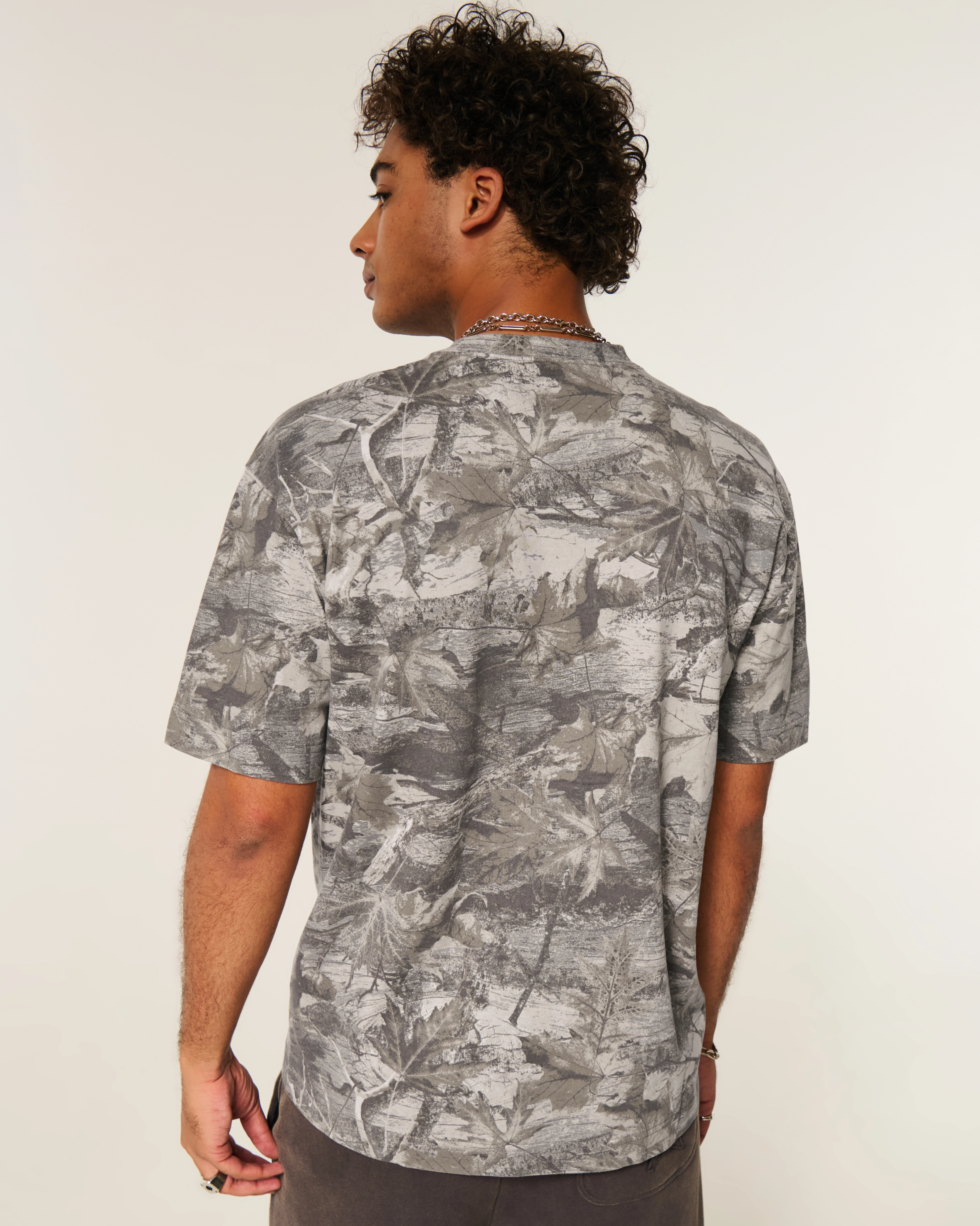 Boxy Heavyweight Cotton Camo Crew T-Shirt