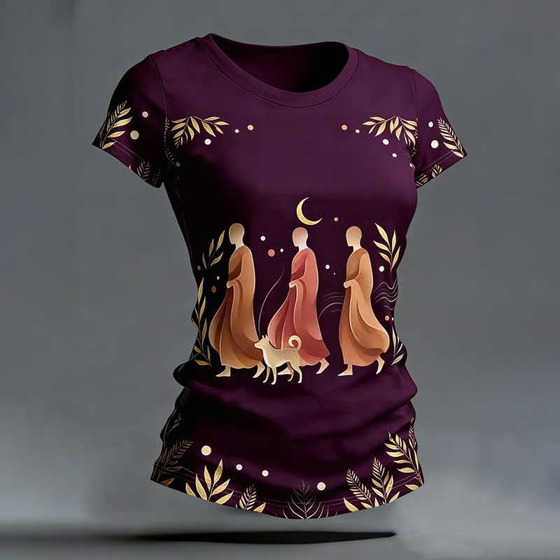 Women's Casual Walk For Peace Printed Casual T-shirt