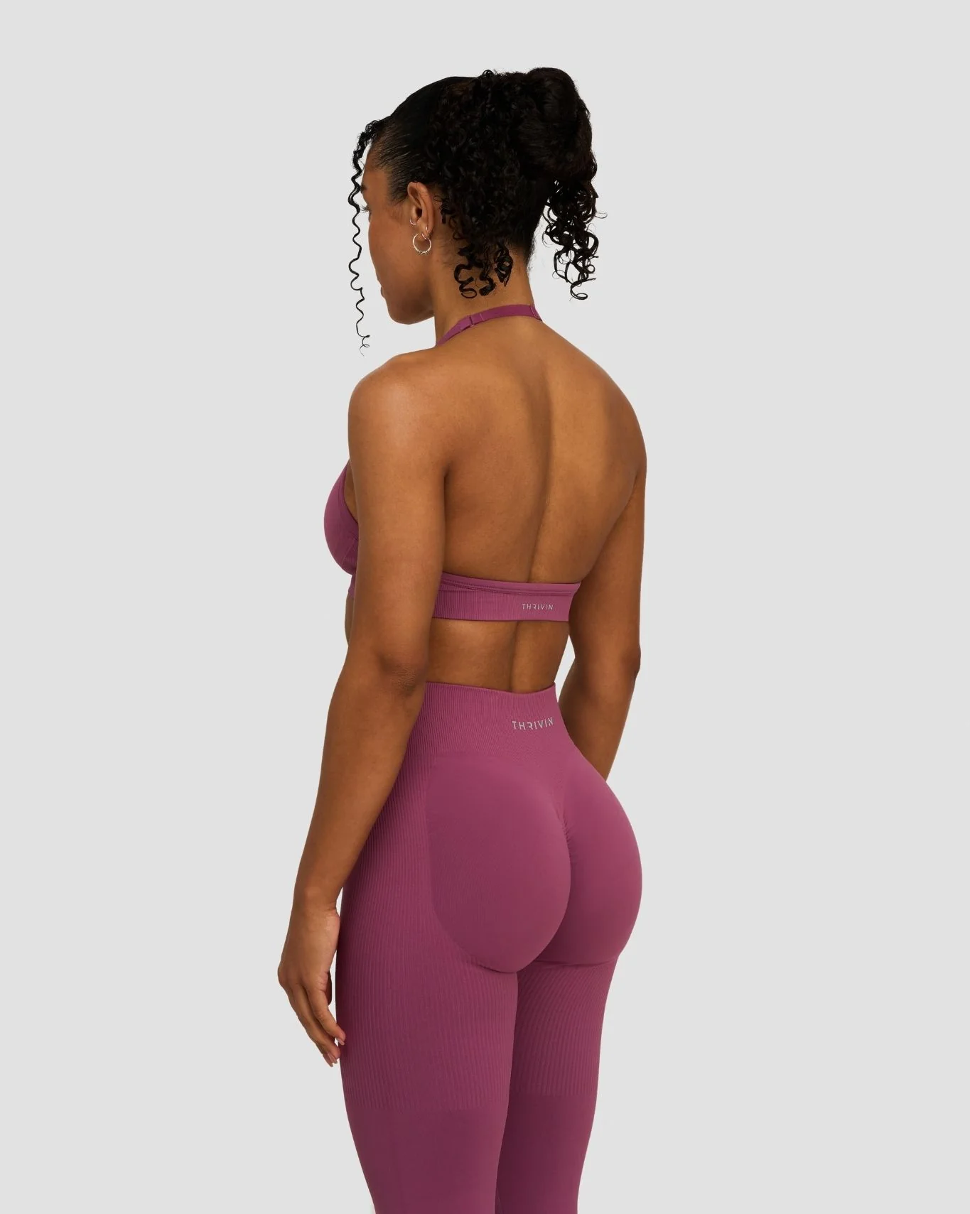 Elevate™ Sculpting Seamless Adjustable Halter Bra | Orchid Mauve