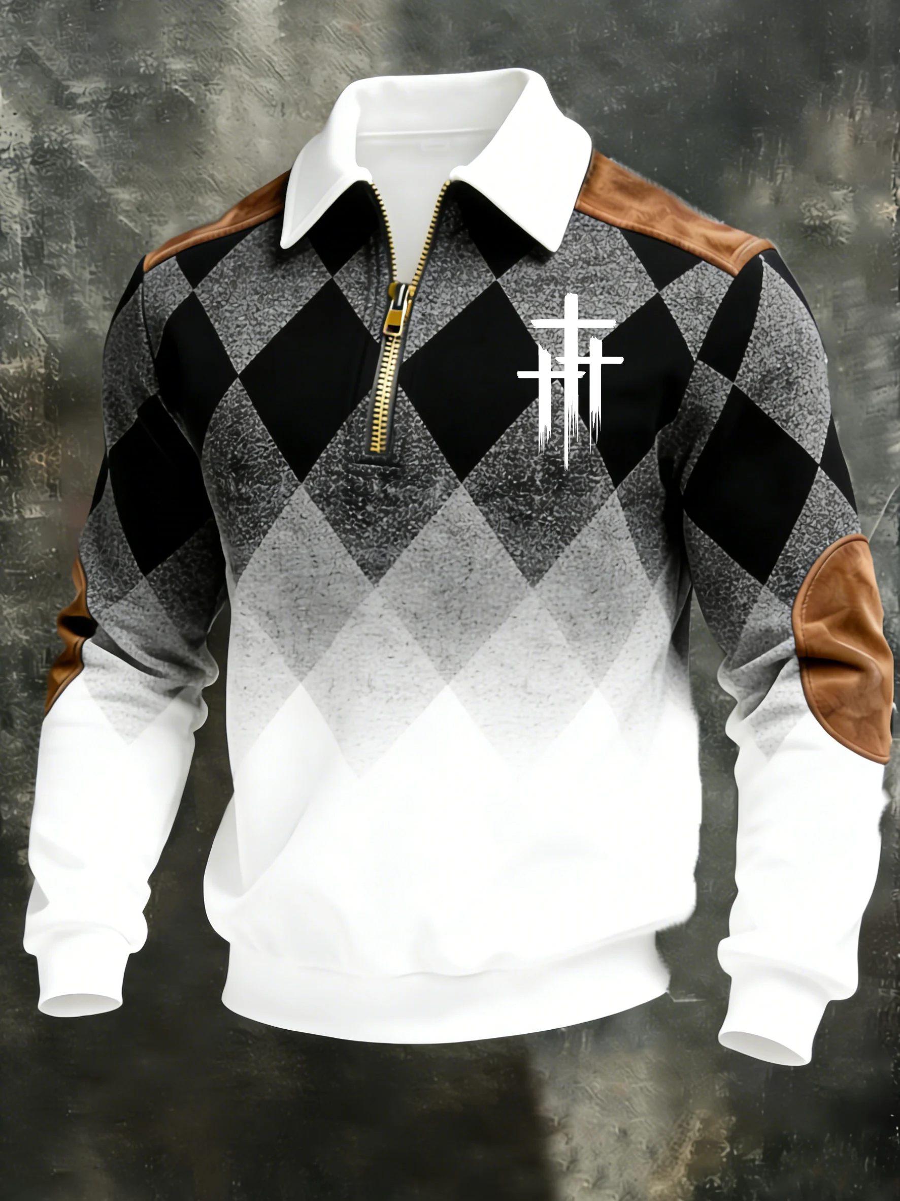 Men's Printed T-Shirt With A Religious Theme.-Fast Shipping