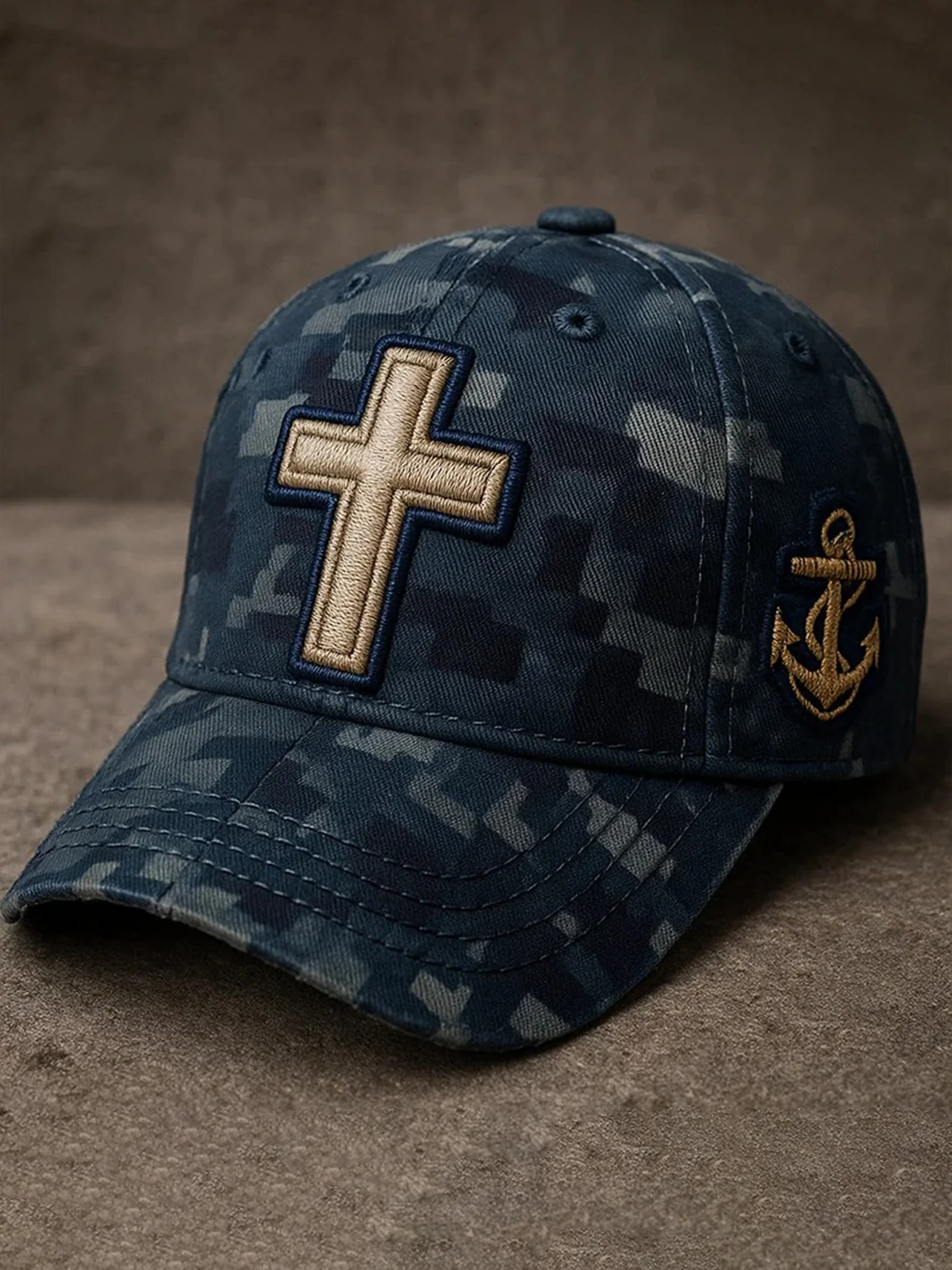 American flag print baseball cap