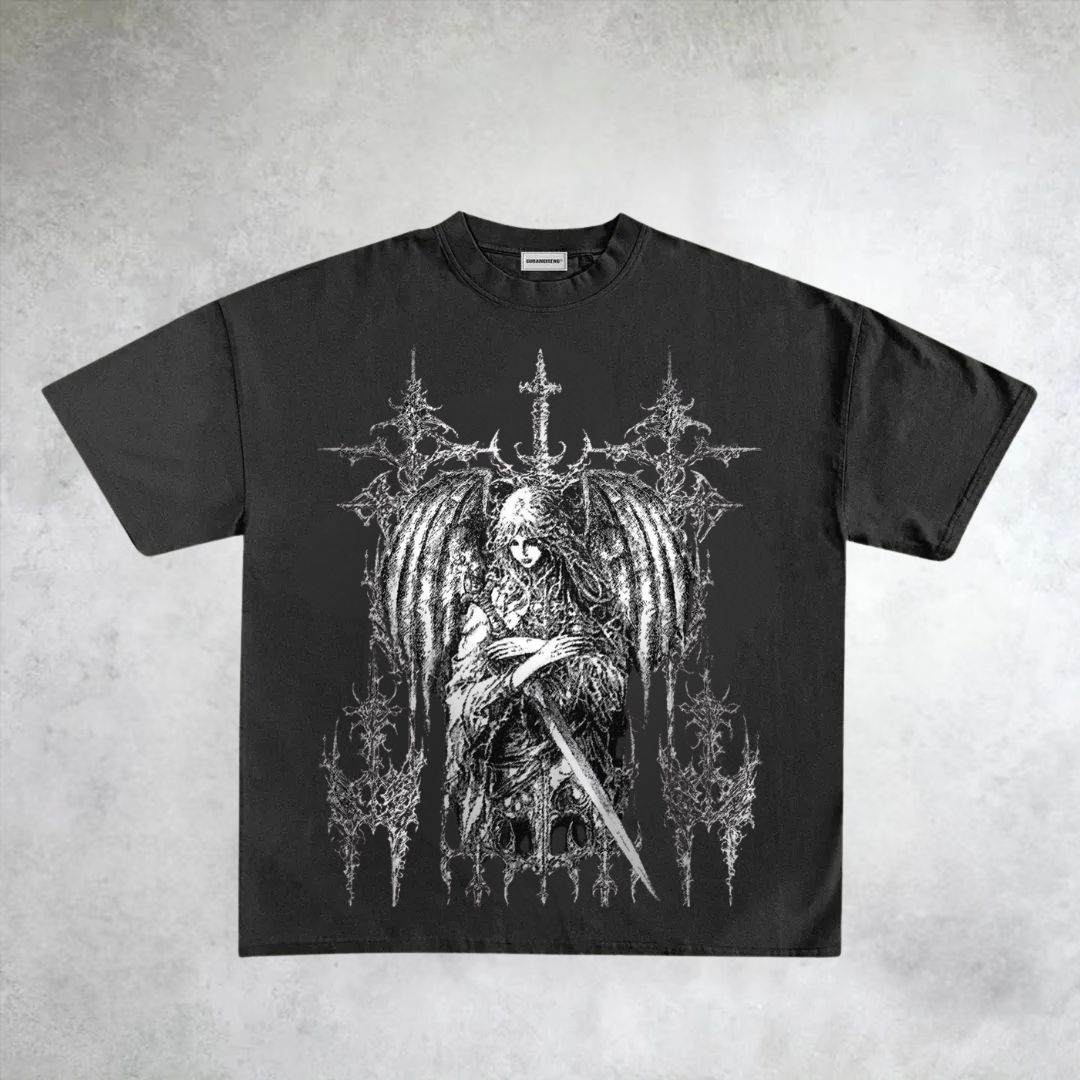 Angel Gothic Printed T-shirt