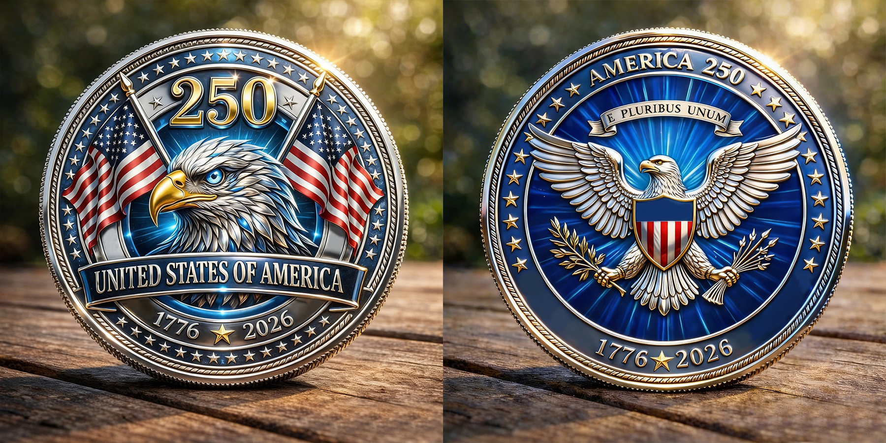 USA 250th Anniversary Commemorative Coin 1776–2026