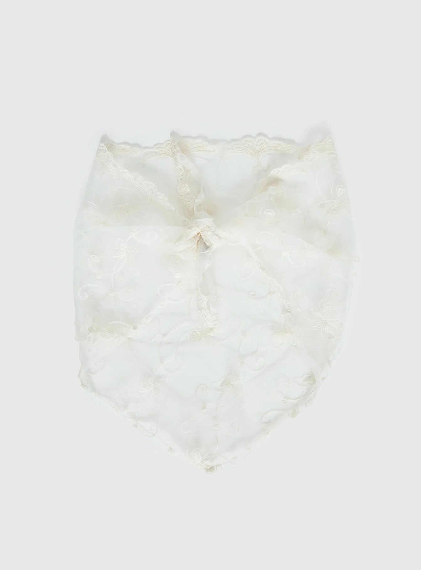 Brigette Lace Bandana White