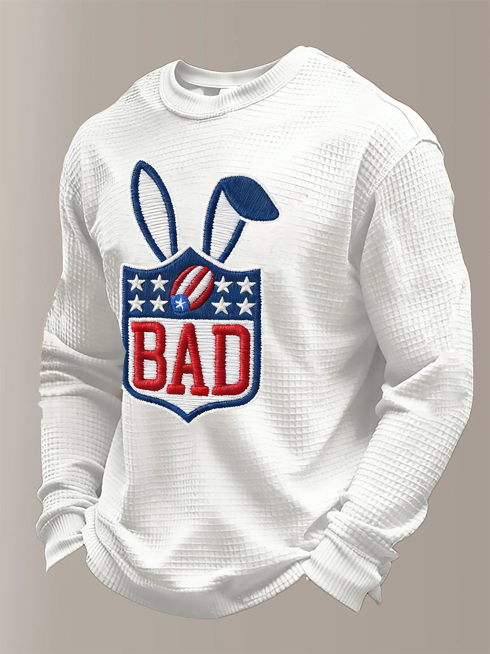 Men'S Puerto Rico Waffle Knit Fabric T-Shirt