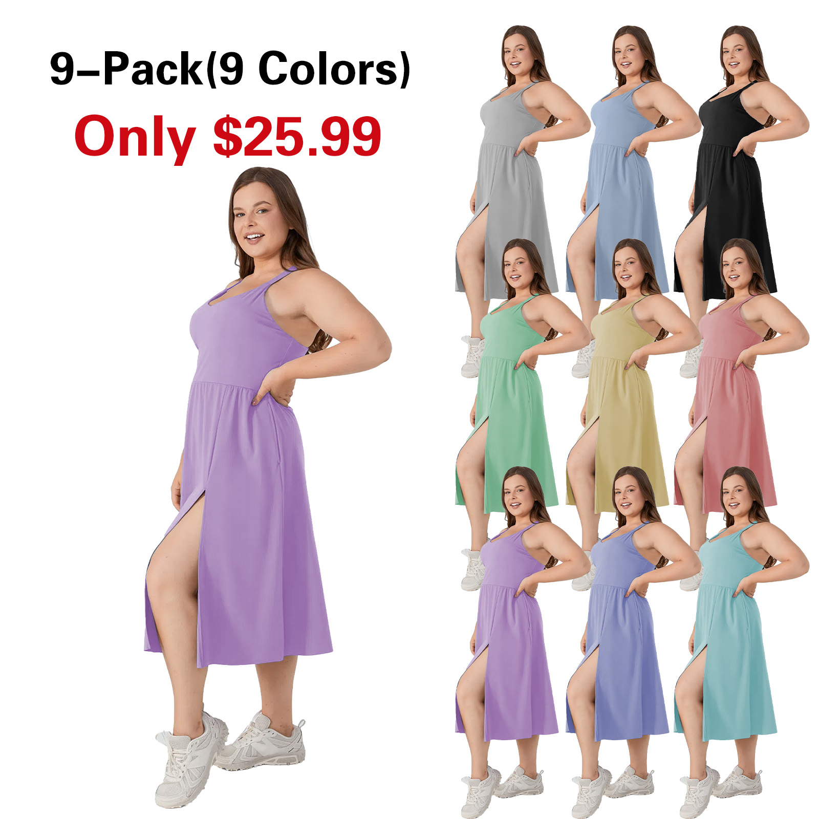 Everyday Plus Size Midi Chill Dress-La Land