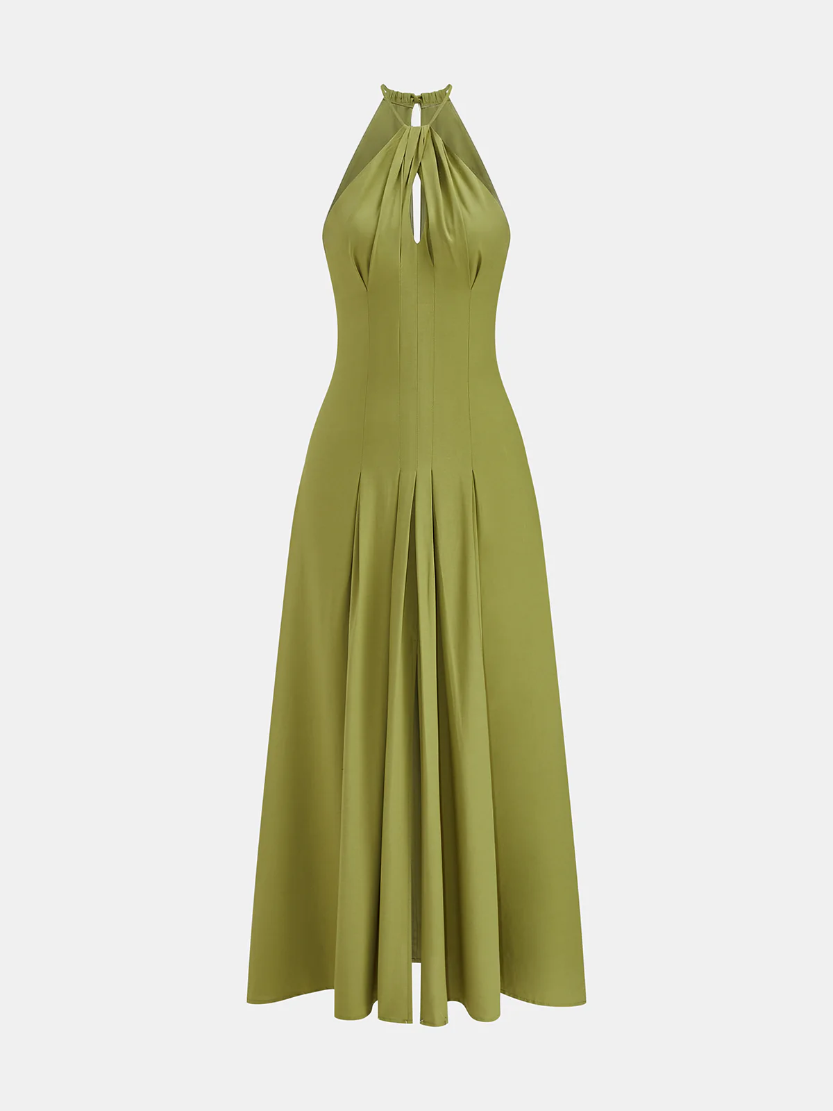 Halter Side Split Maxi Dress