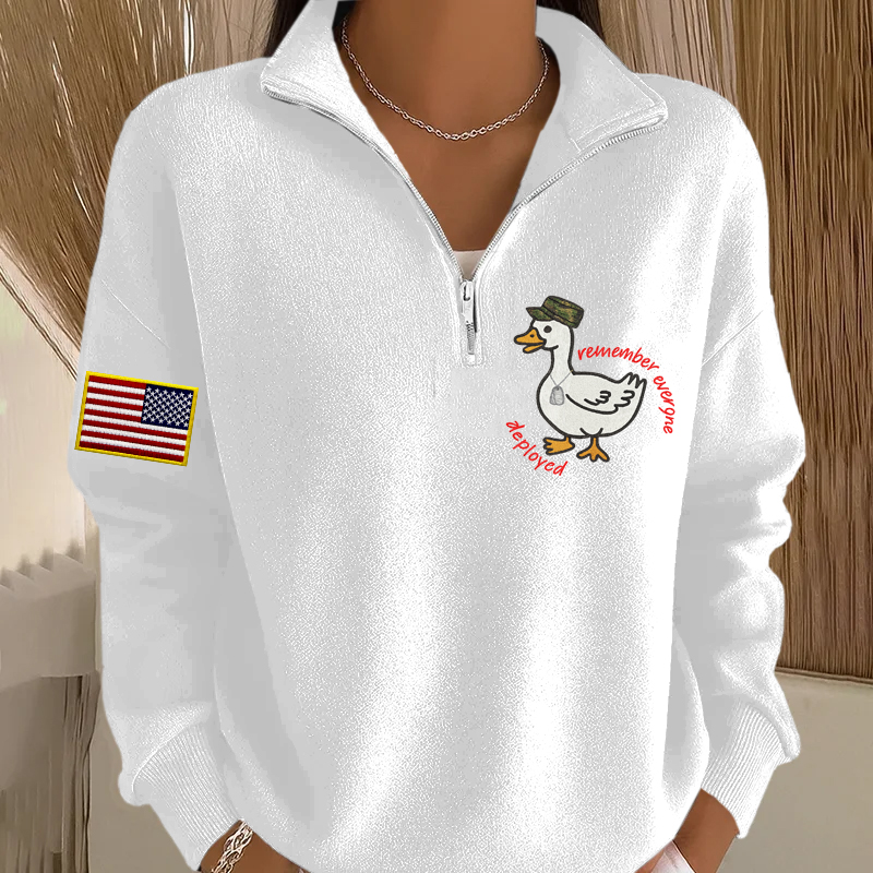 Women's Red Friday Printed Casual Sweatshirt