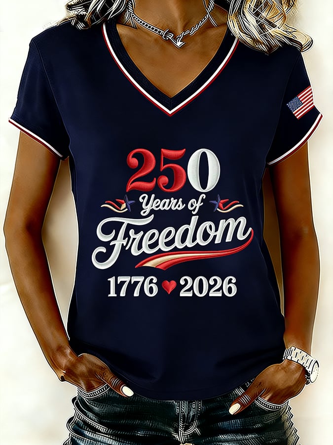 Women's Vintage America 250th Anniversary Print T-Shirt