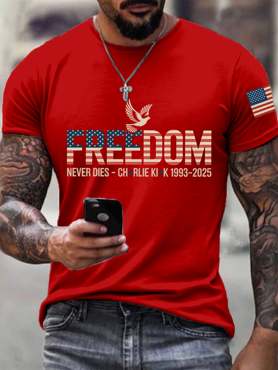 Men's Freedom Print T-Shirt