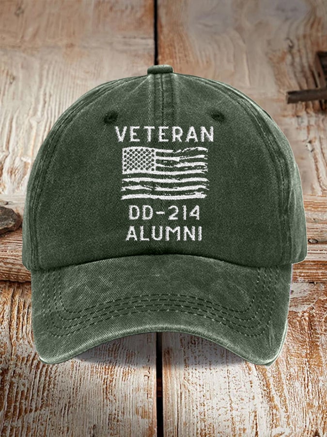 Retro Veteran DD-214 Alumni Print Baseball Cap