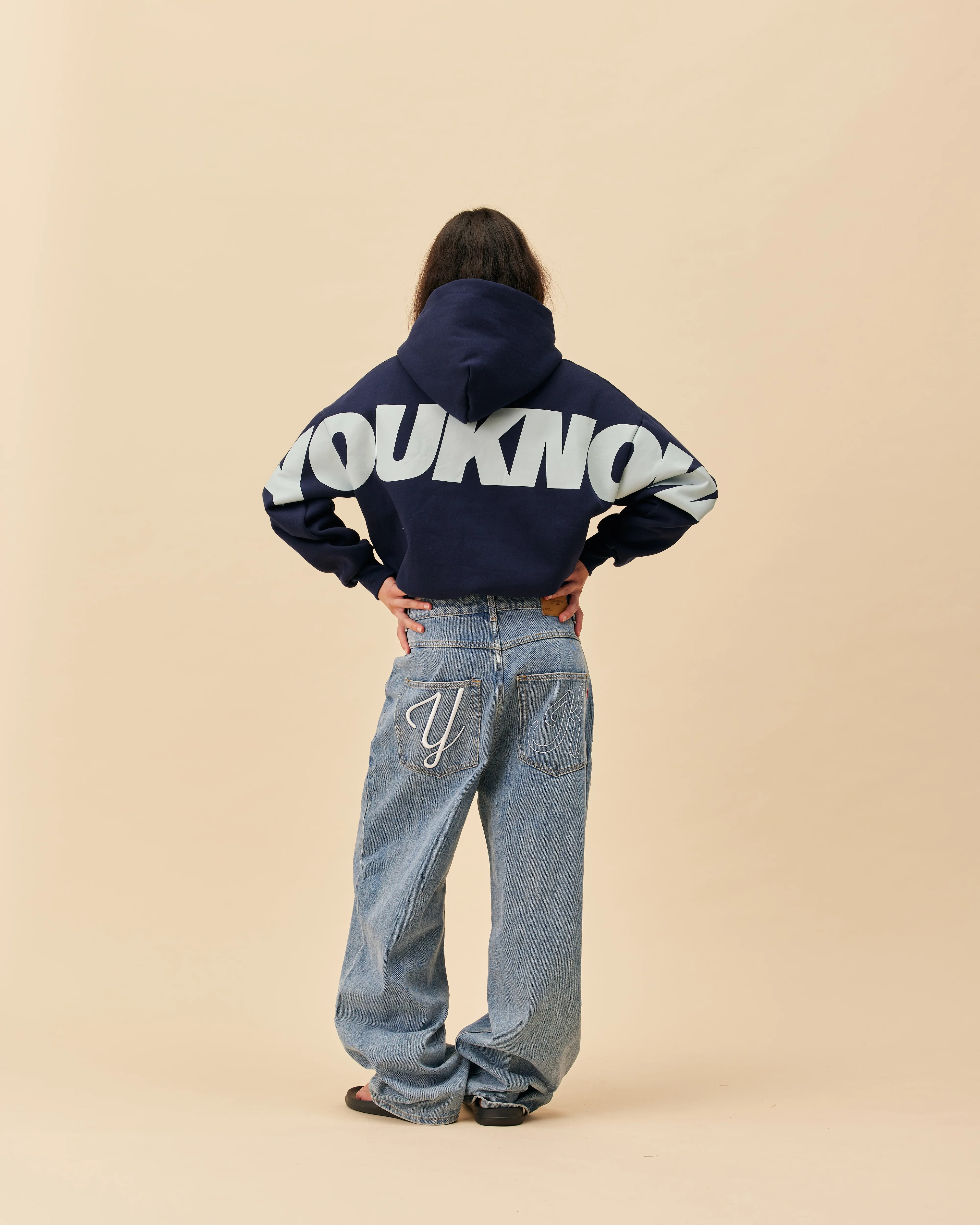 Big Back Hoodie | Navy Ice