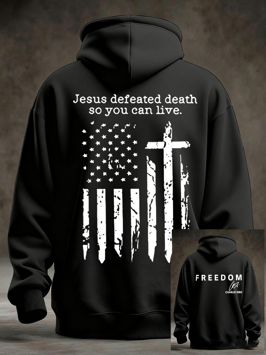 Men's Freedom Is Not Free R.I.P Charlie Kirk Oversized Drop-Shoulder Hoodie with Pockets