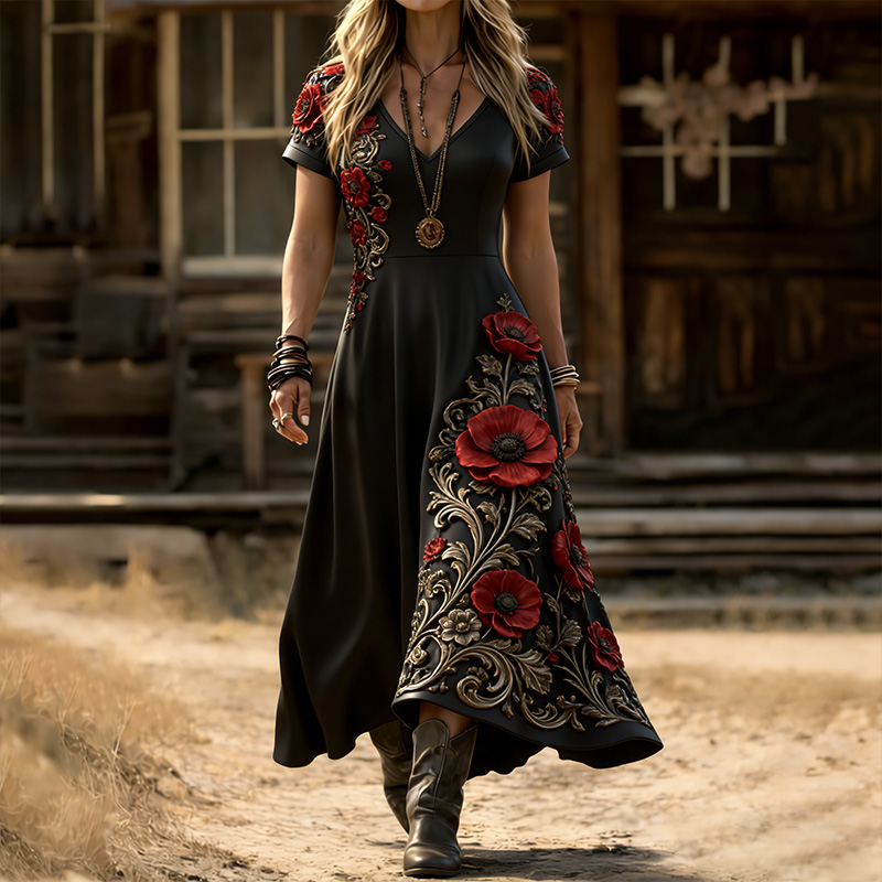 Women's Memorial Day Art Print Casual Dress