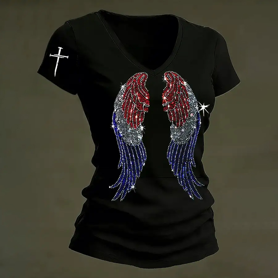 Women's American 250th Anniversary Commemorative Print Casual T-Shirt