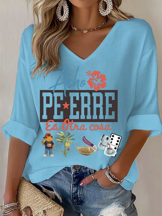 Women's  Puerto Rico Print T-Shirt