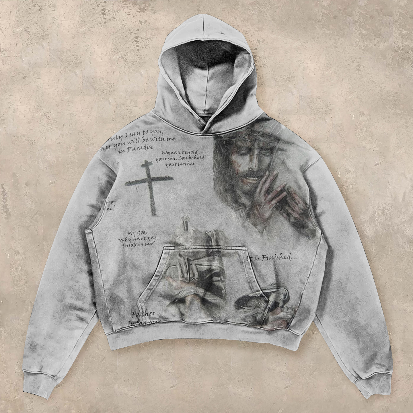 Vintage Jesus Distressed Hoodie