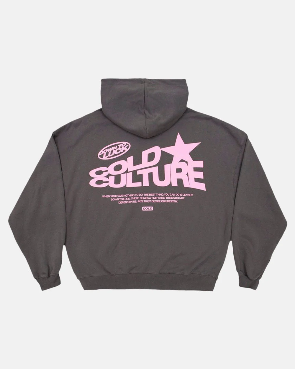 DOWN TO LUCK HOODIE SMOKEY GREY